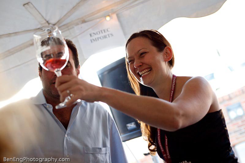 Leah cheers at DWE table